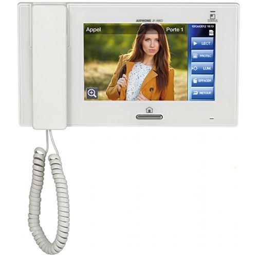 Monitor videointerfon Aiphone JP-4MED, Ecran LCD color 7 inch, Touchscreen, Receptor [Monitor principal]