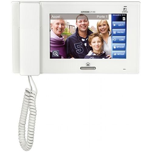 Monitor videointerfon Aiphone JP-4HD, Ecran LCD color 7 inch, Touchscreen, Receptor [Monitor secundar]