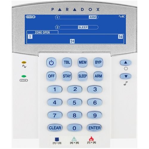 Tastatura alarma PARADOX K35, 32 zone