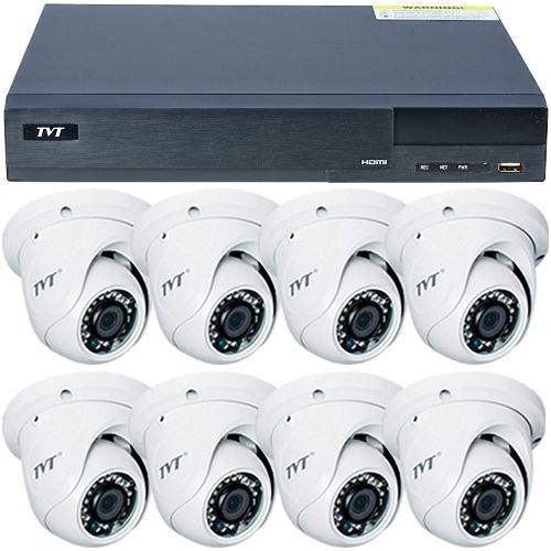 Sistem supraveghere TVT TD-2708TS-CL, 8 x TD-7514ASL, AHD 720p, Dome, 2.8mm