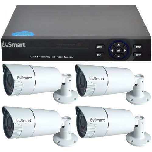 Sistem supraveghere U.Smart D1-404, 4-in-1, Full HD 1080p, 4 camere Bullet UB-622, Exterior