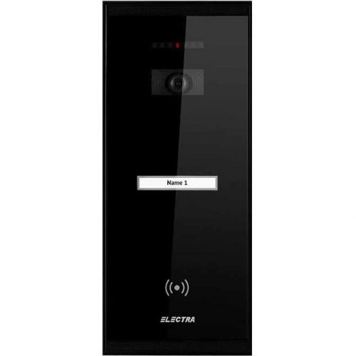 Post exterior videointerfon Electra Touch Line Smart, 1 Familie, 4 fire, Montaj aplicat, Negru