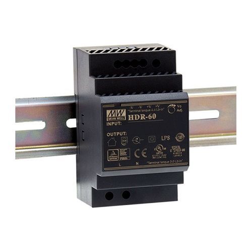 Accesoriu supraveghere Mean Well HDR-60-24 Sursa de alimentare 24V DC, 2.5A, 60W, sina DIN