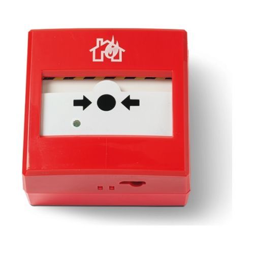 Buton adresabil INIM EC0020 manual de semnalizare incendiu, resetabil, rosu