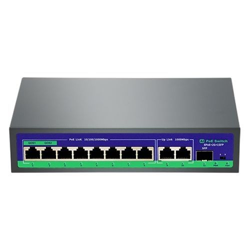 Switch BestNPS NPS0821GB-C PoE AI Full Gigabit 8 + 2 + 1 porturi, 120W