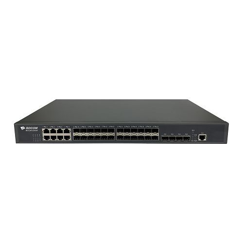 Switch BDCOM S2936F, 8 porturi 10/100/1000 TX, 24 porturi 100/1000M SFP, 4 porturi 10GE/GE SFP+, L2+, 1U