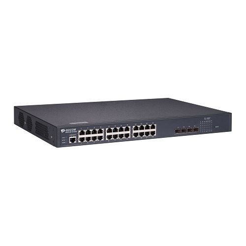 Switch BDCOM S2928P 10GE 24 porturi Gigabit PoE/PoE+, 4 SFP+, 370W, L2+, 1U