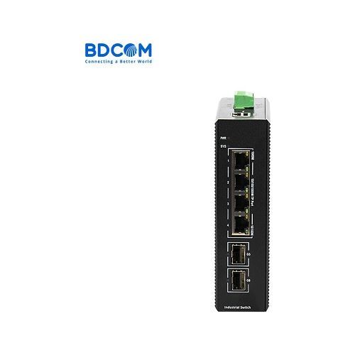 Switch BDCOM IES200-V25-2S4P PoE Industrial cu Management Full Gigabit 4 porturi PoE, 2 SFP, 120W, IP40