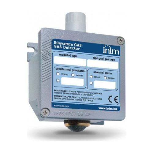 Detector gaz INIM ING700S-LE Gaz metan (Semiconductor), Pre-alarma 15% LEL. Alarma 30% LEL, interfata pentru bucla analogica, protocol ENEA, IP55