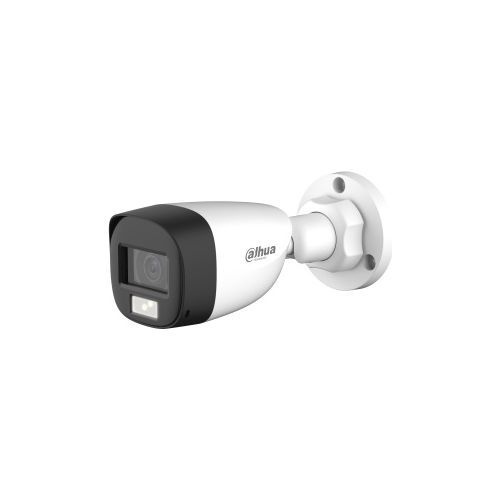 Camera de supraveghere Dahua HAC-HFW1500CL-IL-A-0280B-S2 bullet HDCVI 5 MP, IR/lumina alba 20 m, 2.8 mm, microfon