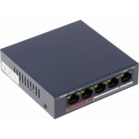 Switch Hikvision DS-3E0105P-E/M(B),Switch POE negestionat Fast Ethernet cu 4 porturi