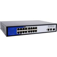 Switch NPS1602G1SFPN-GS PoE switch 16x10/100/1000 , 2x10/100/1000, 1xSFP 260W, sursa cert. GS