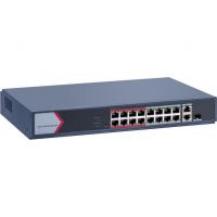  Hikvision DS-3E1318P-EI/M Switch 16 canale Fast Ethernet Smart POE, transmisie pana la 300m